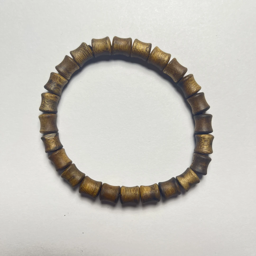 lot020-国香棋楠竹节珠手串8-9分沉