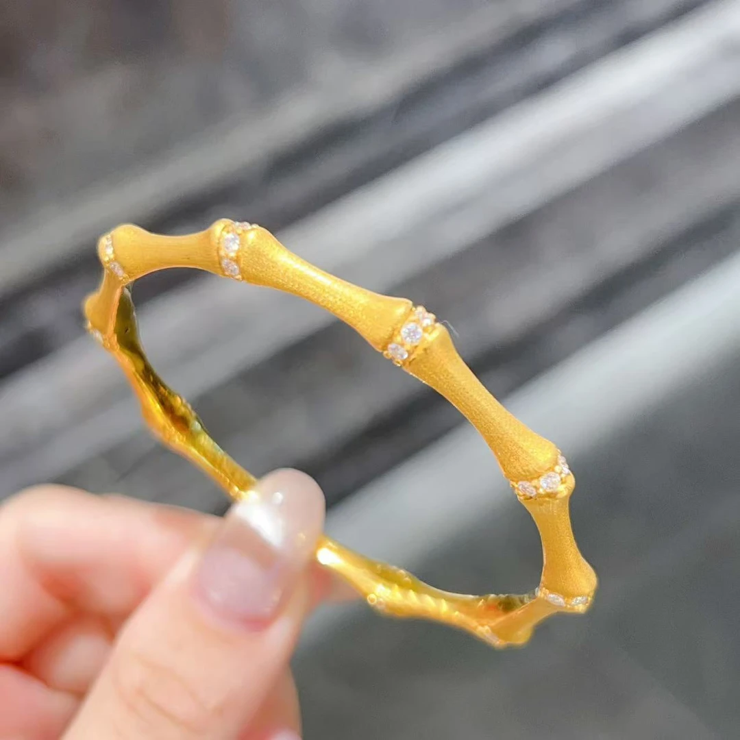 【新美源】足金999 5D工艺 镶嵌节节高升手镯（多退少补）