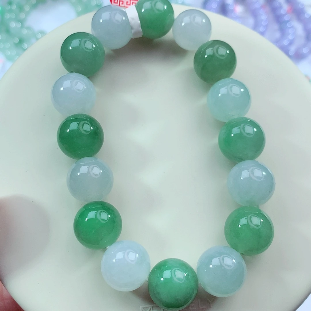 翡翠未镶嵌手链卡12.5-12.8