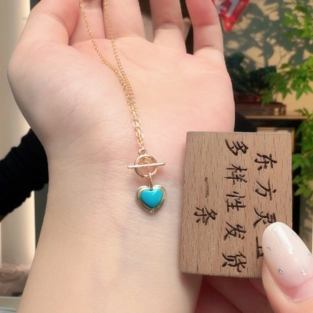 绿松石银S925镶嵌颈饰