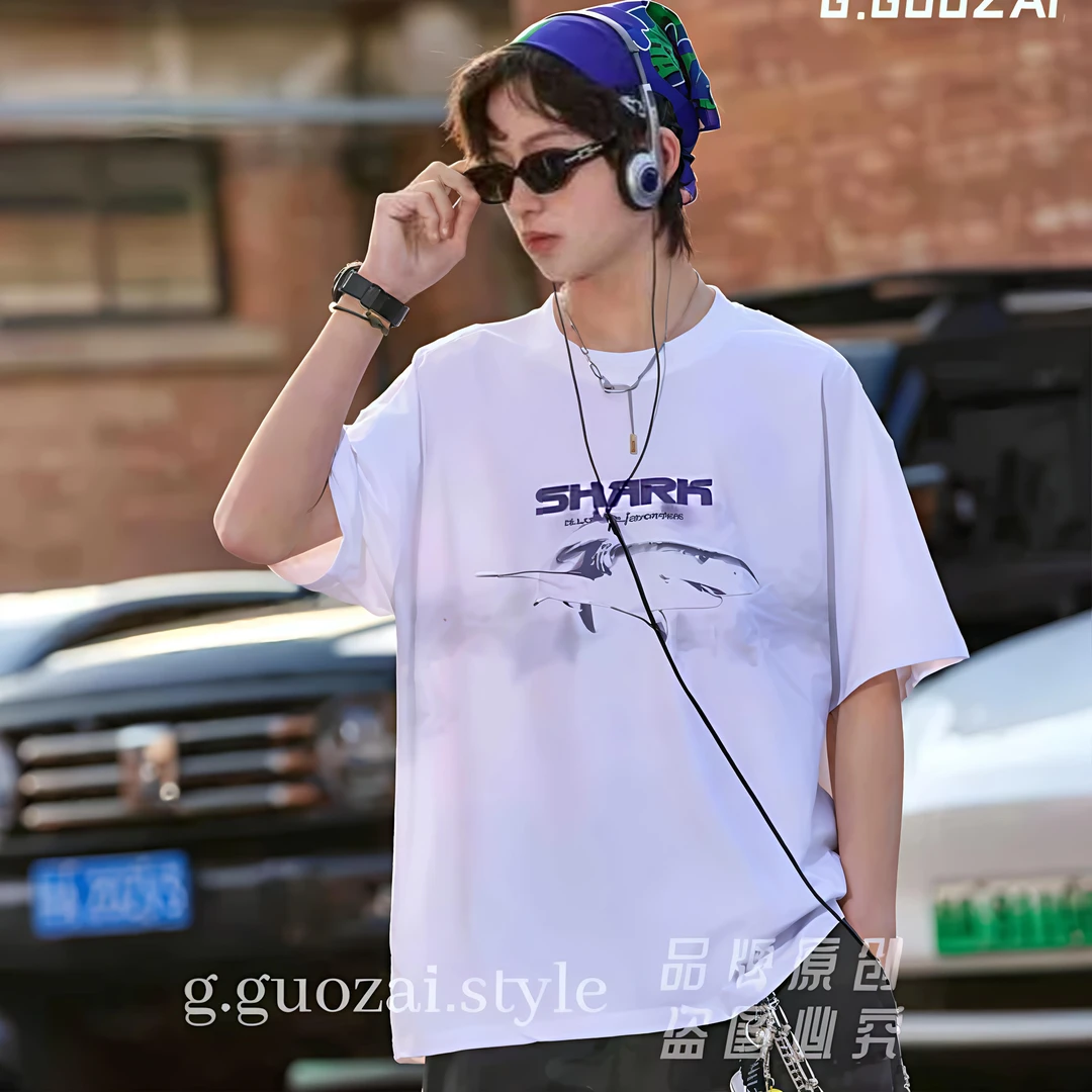 男孩大童短袖沙鱼8579