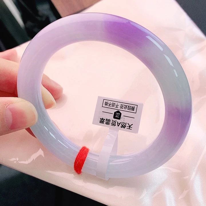 未镶嵌手镯（圆镯）翡翠59+胖紫