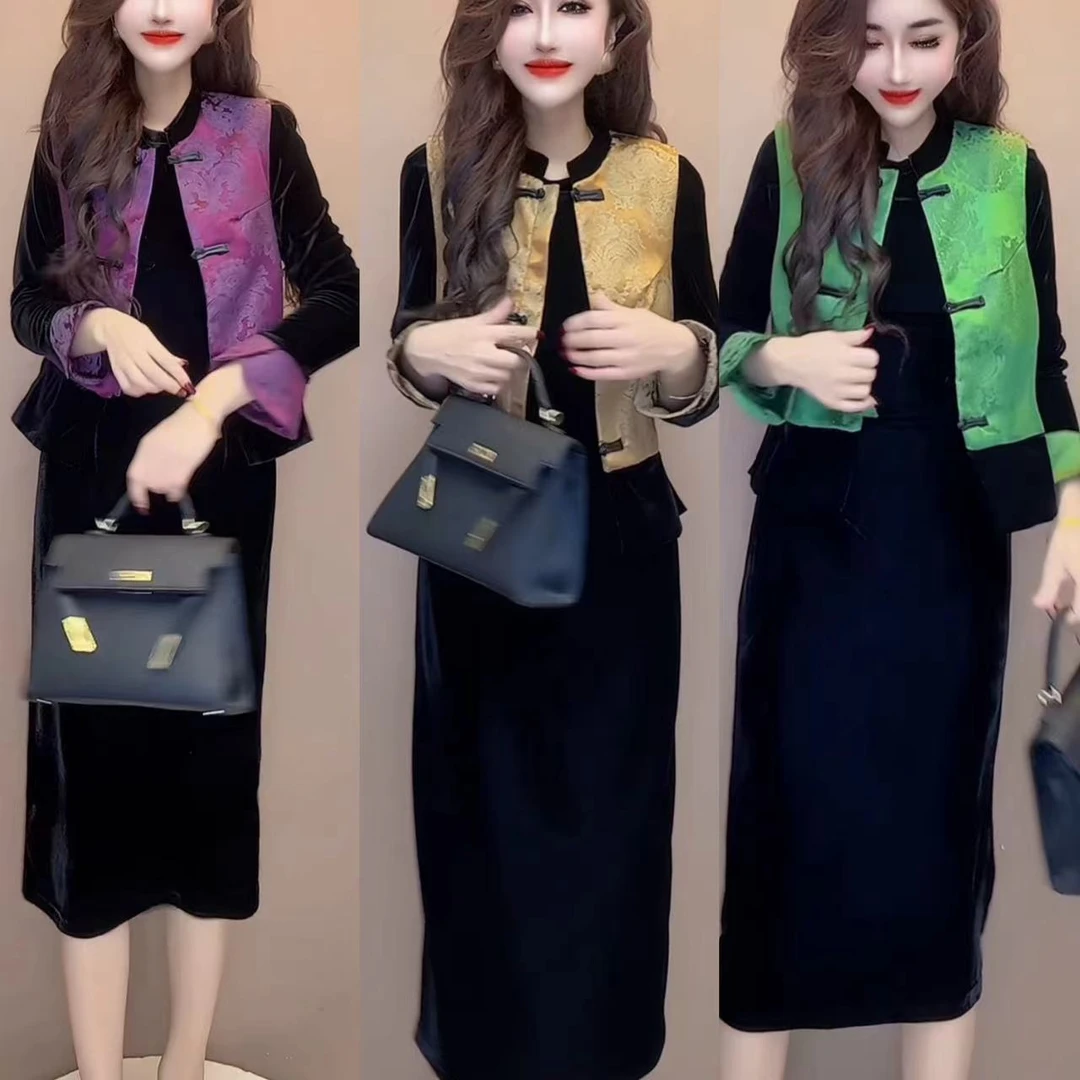 休闲新中式时尚套装中国风气质洋气减龄民族风