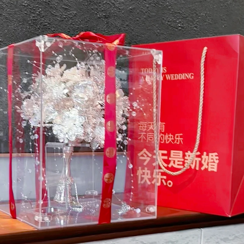 银色手捧花新娘diy花束结婚用2025年新款新婚礼物送闺蜜