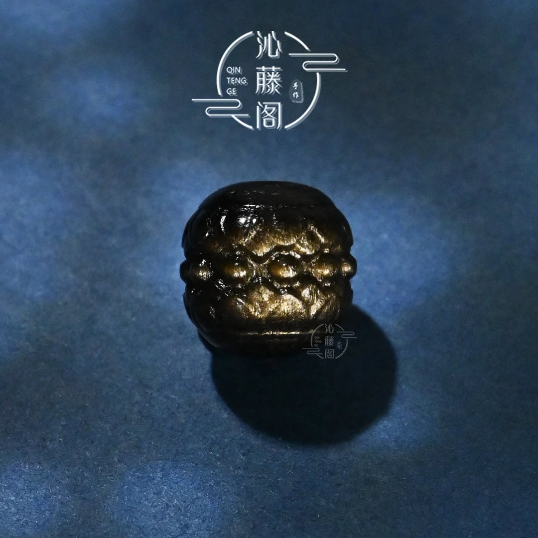 8/10/12MM金曜石雕刻莲花座文玩手串手链DIY配饰配珠腰珠单珠散珠