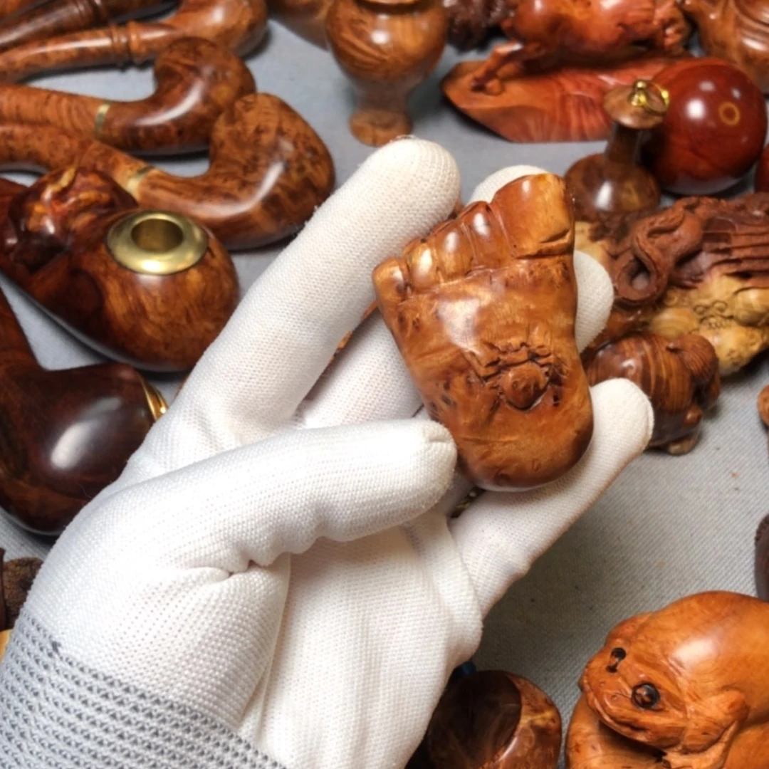 【闪购商品】木麻梨疙瘩火琉璃手把件