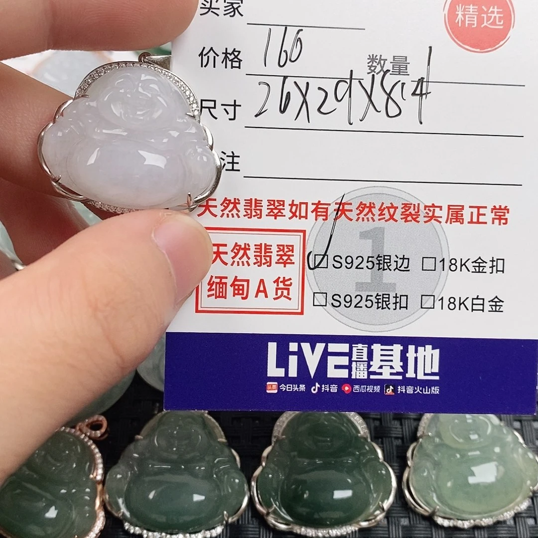 翡翠银S925镶嵌颈饰