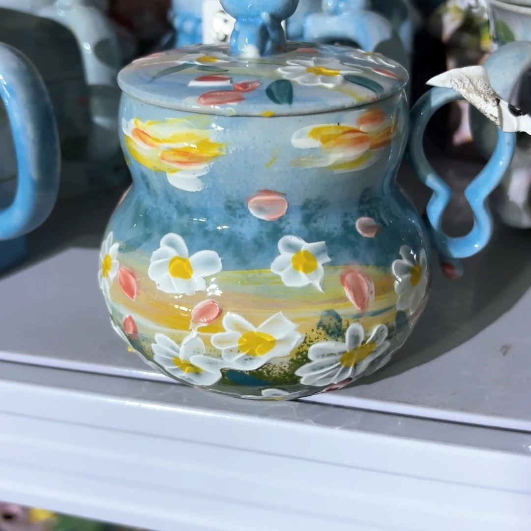 景德镇手绘高温釉下彩陶瓷茶具