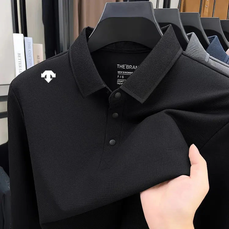 迪桑家秋季国际大牌休闲长袖t恤男士polo衫翻领高端打底上衣潮流