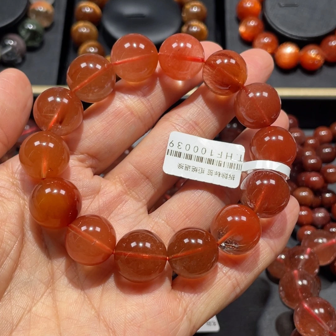 水晶手链未镶嵌红发晶16mm左右