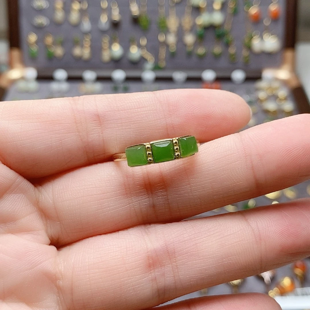 银S925镶嵌手链和田玉