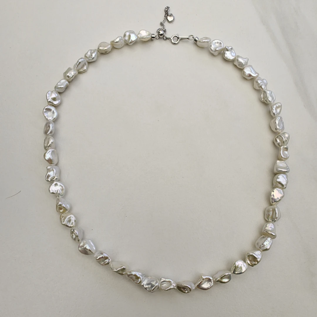 天然淡水碎银子珍珠项链精致百搭时尚多样