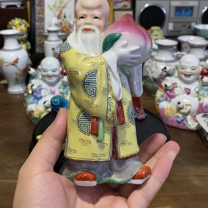 *****其他手绘寿星一只陶瓷