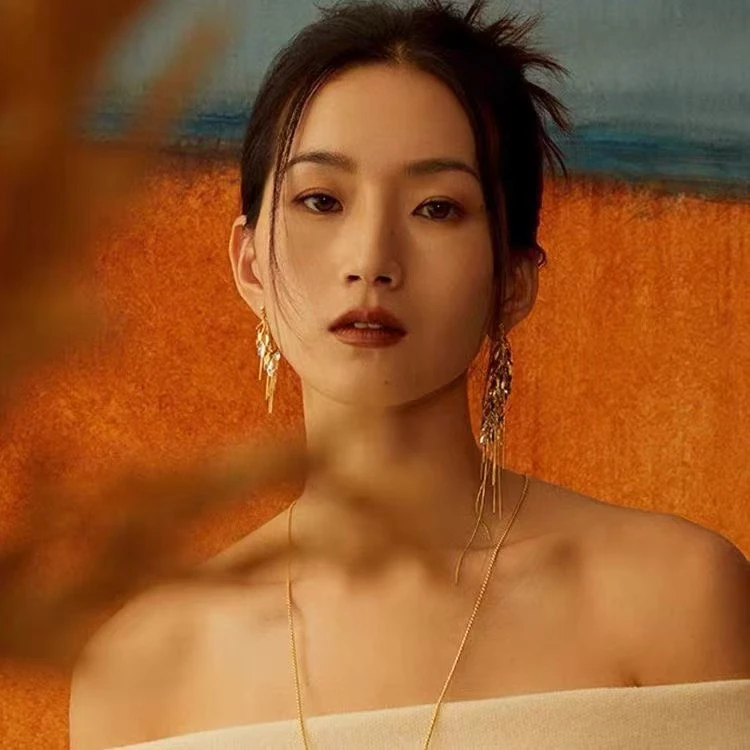 铜合金耳饰 【大眼睛】花朵造型气质法式高级复古港风耳饰