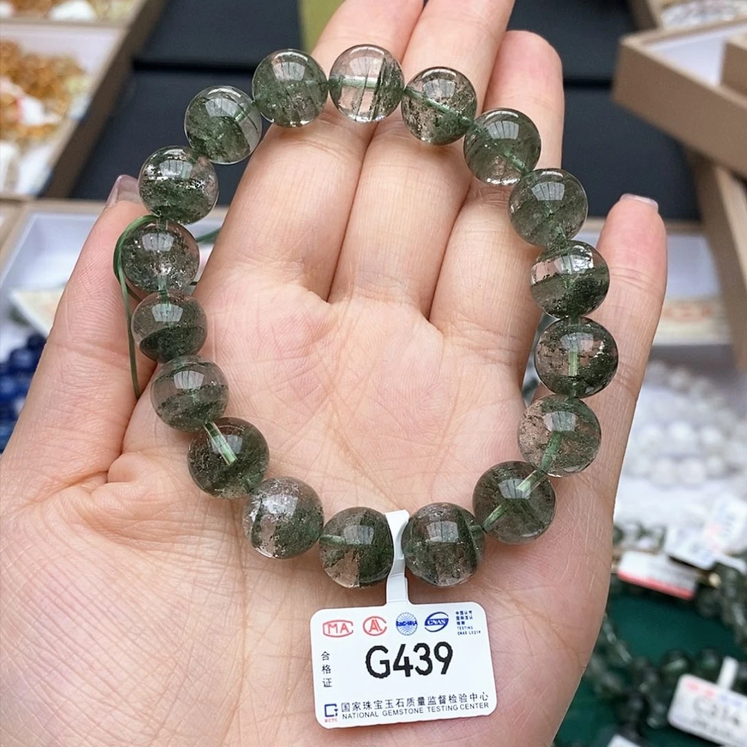 水晶手链未镶嵌G439 绿幽灵 11m+