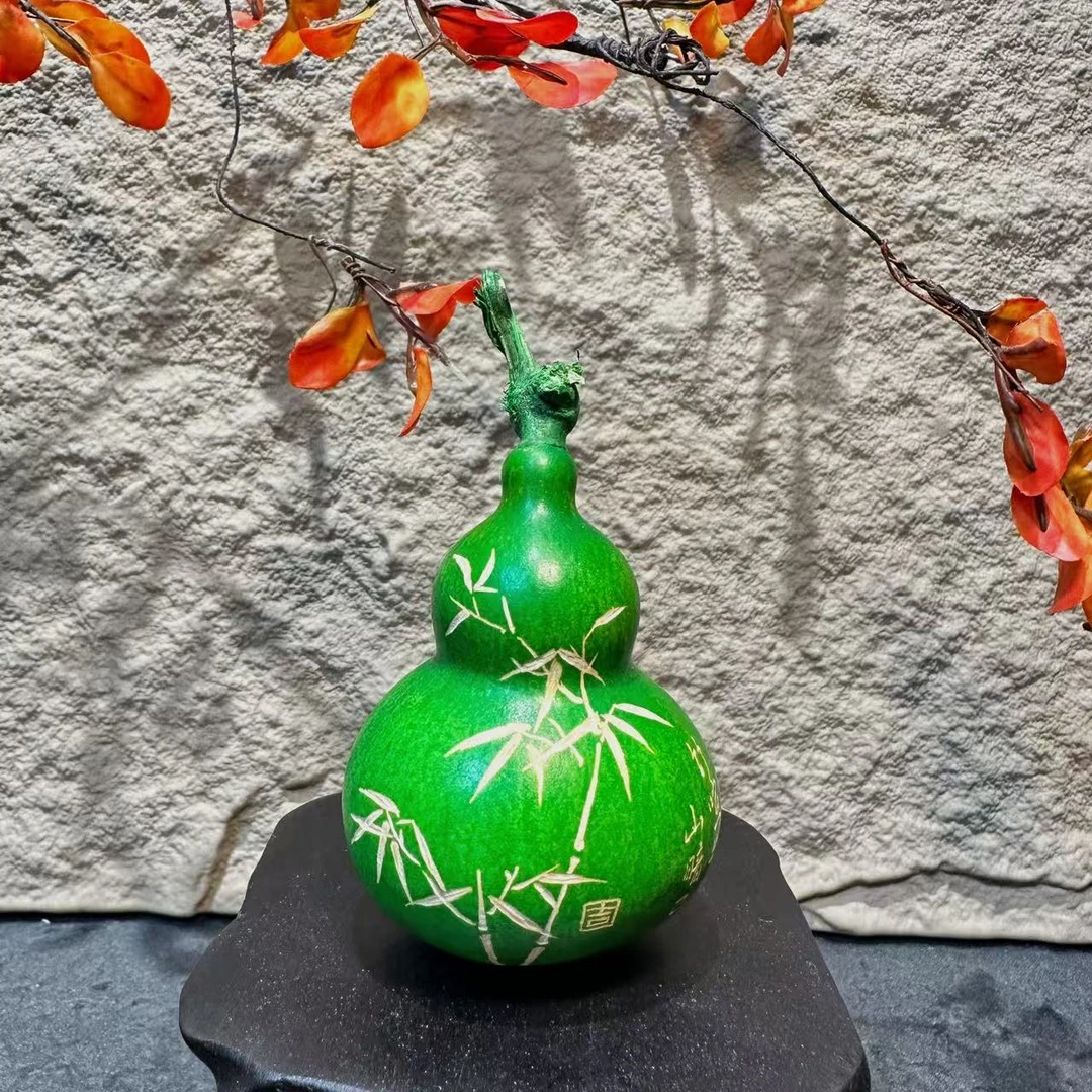 非遗大漆手工雕刻天然葫芦文玩福禄摆件天然