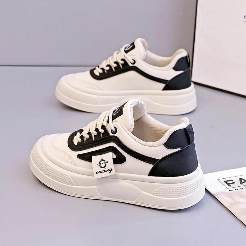 2025春季新款厚底女鞋时尚百搭板鞋韩版ins潮鞋低帮运动休闲鞋子