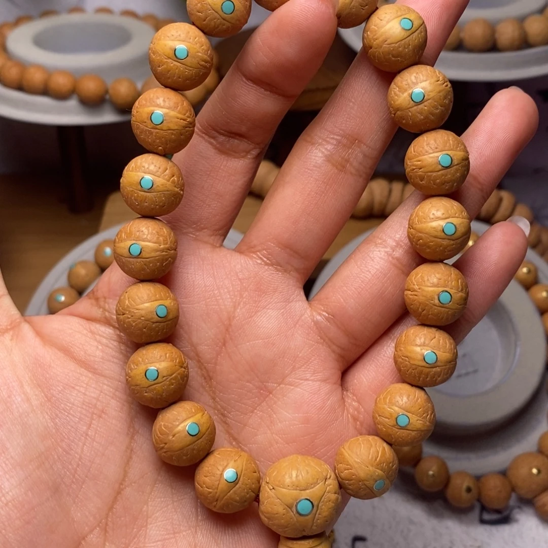 凤眼菩提吊坠手串