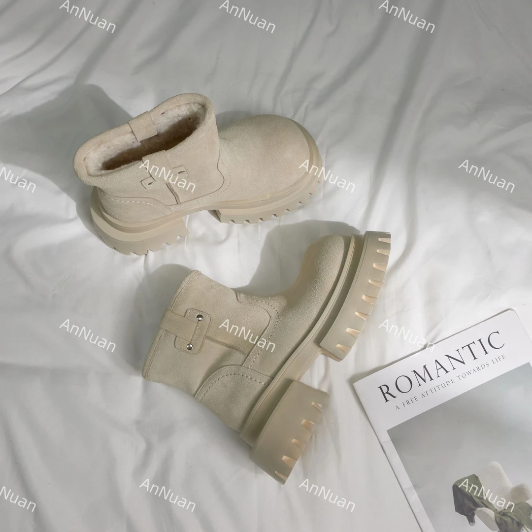 【HeiPa】安暖家秋冬雪地靴新款厚底带时尚韩版靴子女款XDXM720