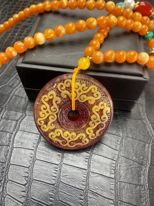 【镇店收藏 正品保障】 778精美褐色祥云平安扣