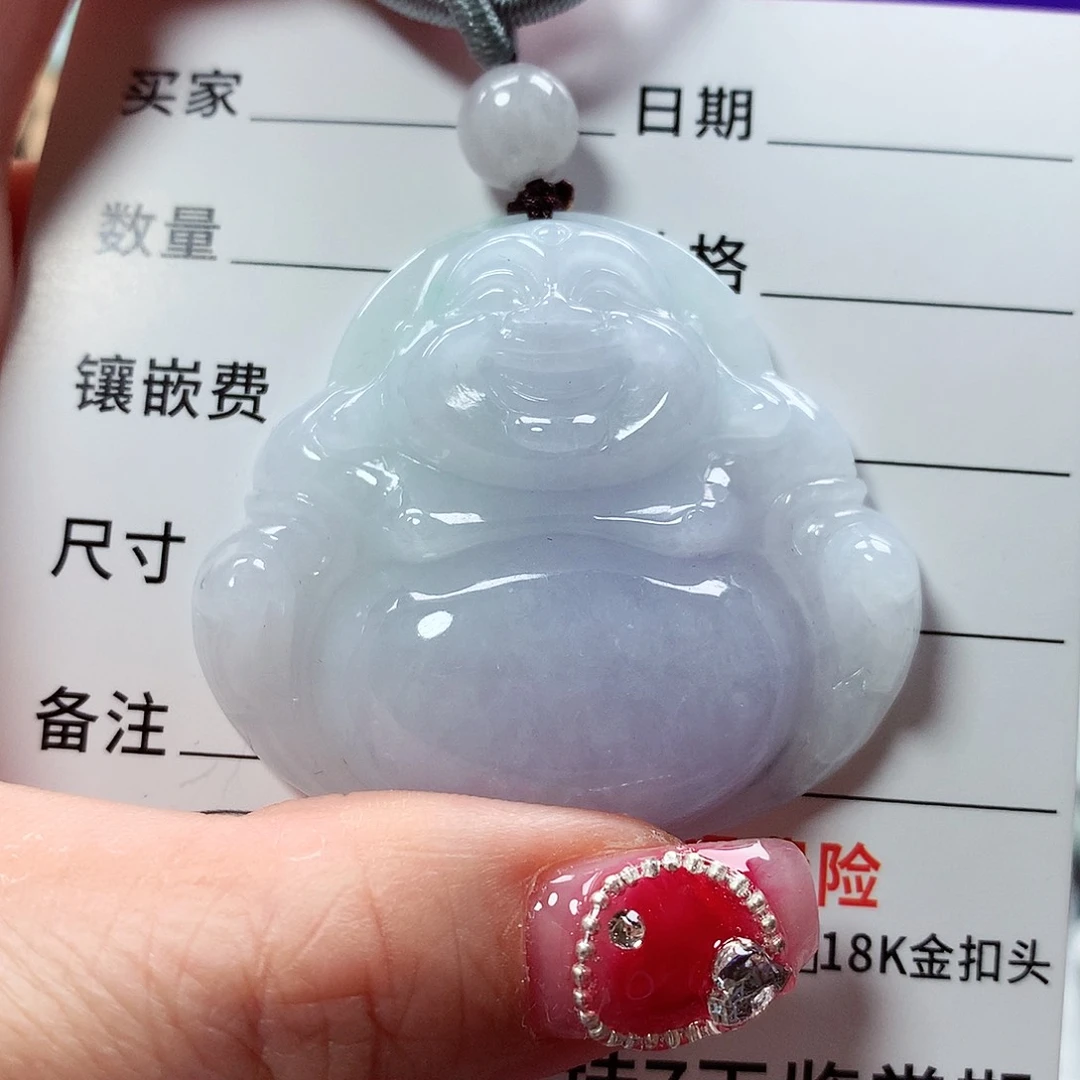 翡翠颈饰未镶嵌甜*?佛公