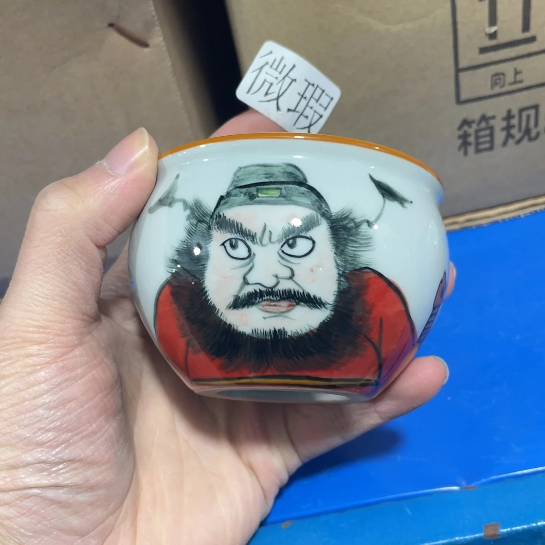 釉下手绘茶具微瑕