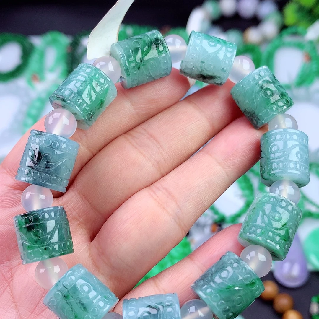 未镶嵌手链翡翠手串