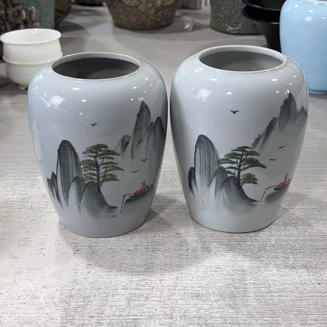 口径  6.5*13厘米陶瓷绿植多肉微瑕花盆