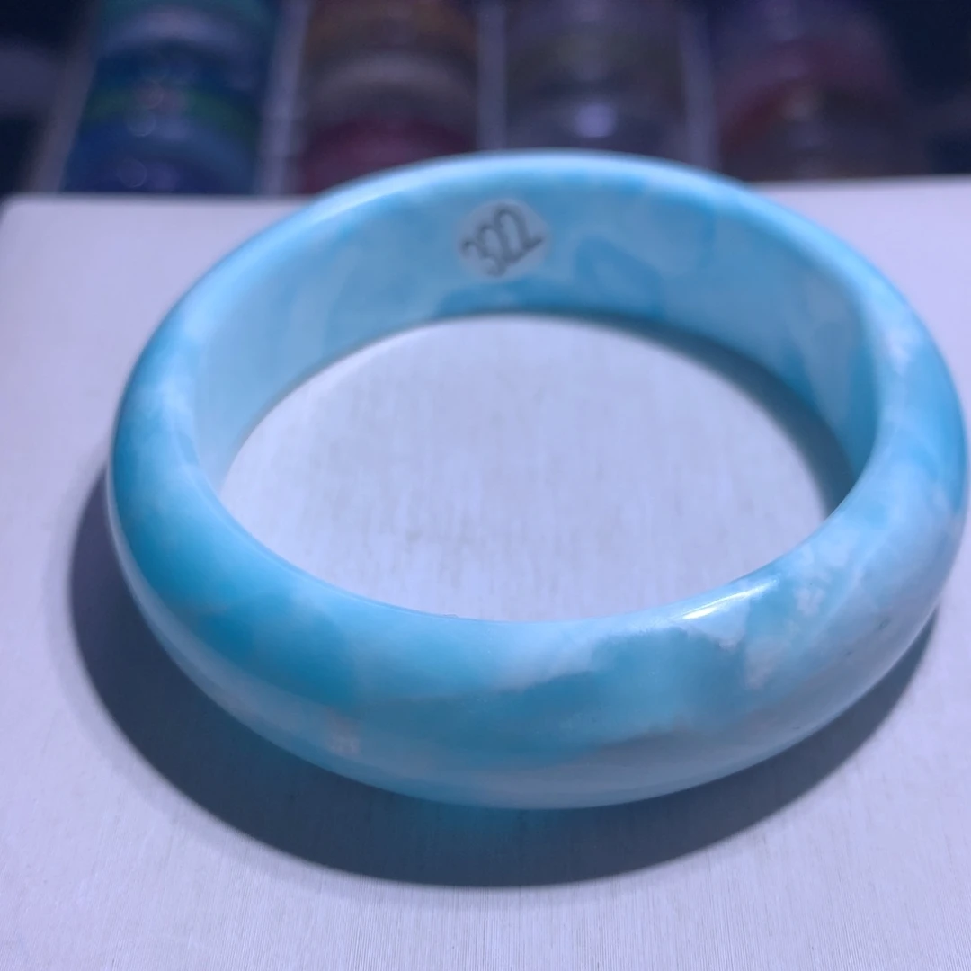 银S925镶嵌手镯水晶异极矿57.7圈322