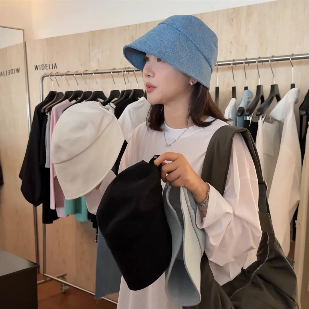 WIDELIA田婧日系百搭软妹马尾透气遮阳渔夫帽828299