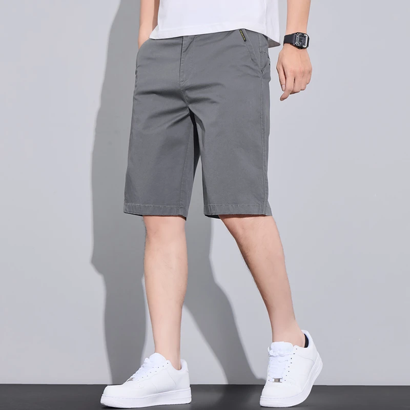 冰丝速干五分短裤男士宽松直筒休闲中裤2025夏季薄款透气5分西裤