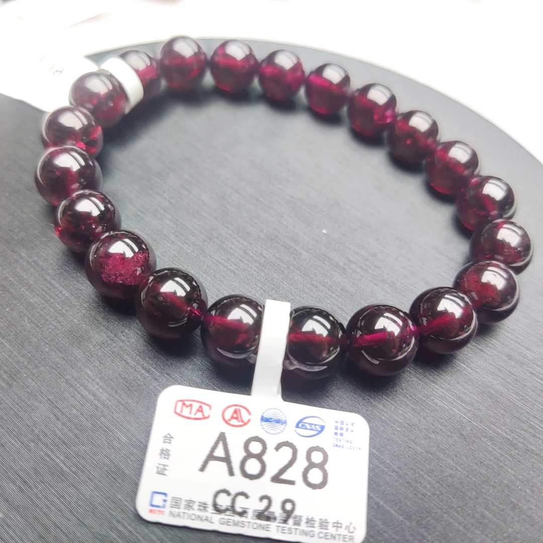 【阿波严选】天然星光石榴石手链-A828