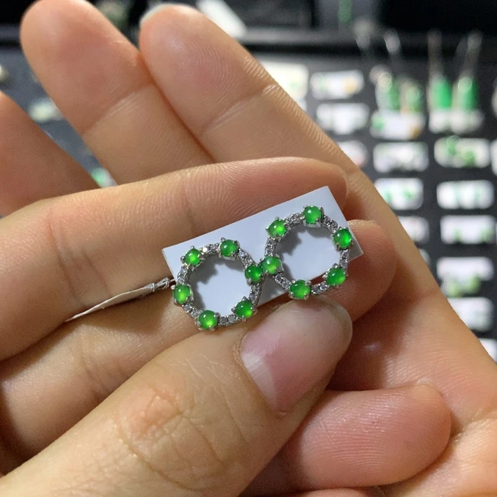 翡翠银S925镶嵌戒指