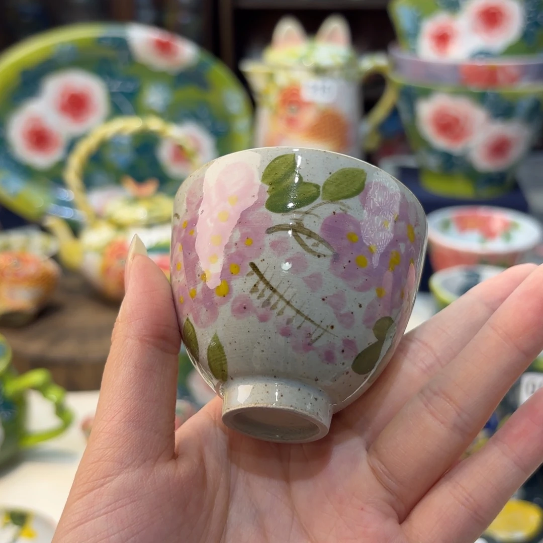 瓷片景德镇手绘高温釉下彩陶瓷茶具