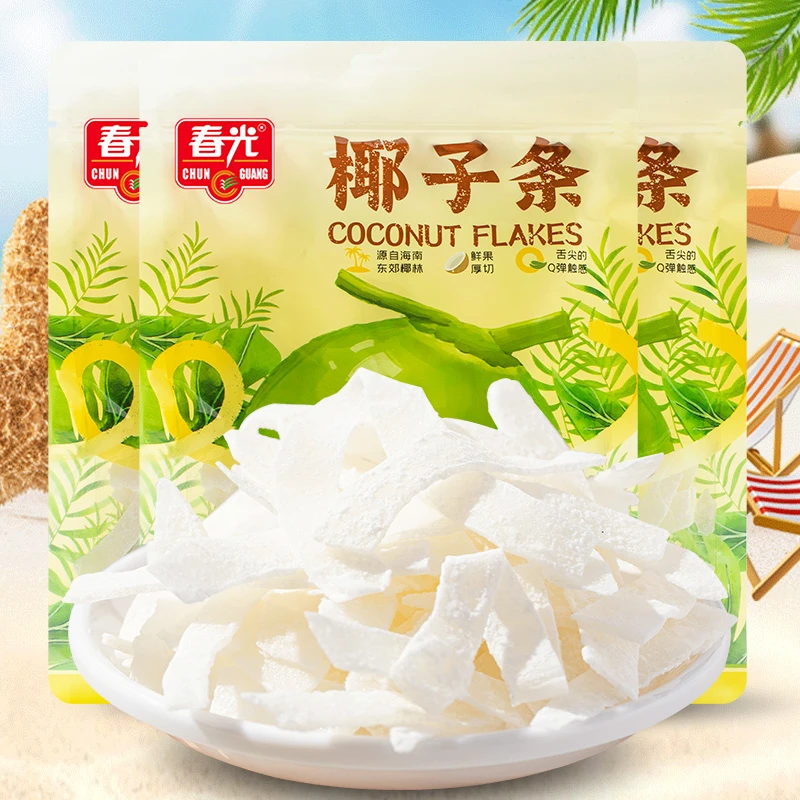 春光椰子条椰子肉块80g脆块厚切椰肉香蜜饯解馋休闲海南特产零食