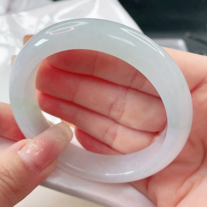 翡翠未镶嵌手镯缅甸天然a货翡翠56.2