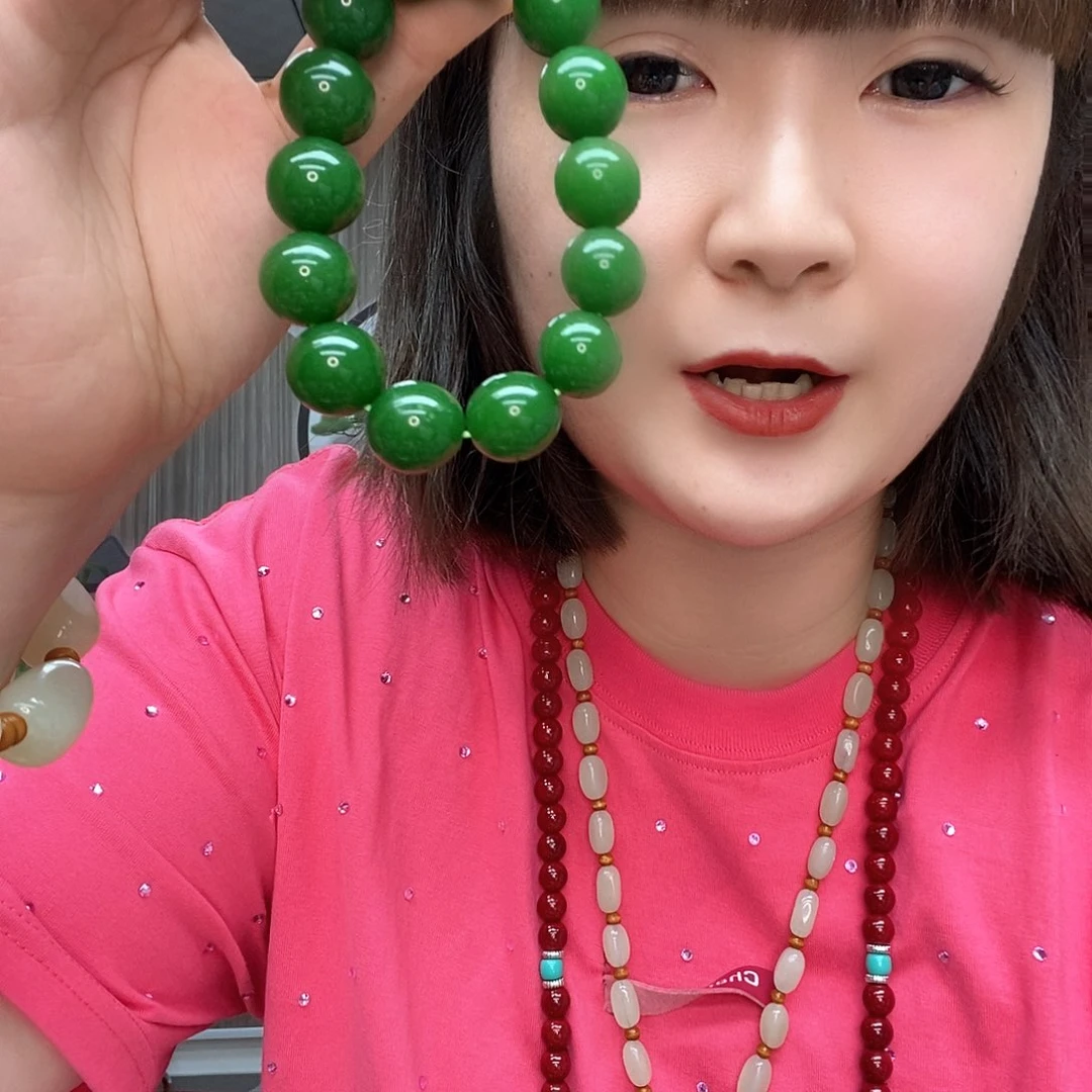 未镶嵌蛇纹石玉手链