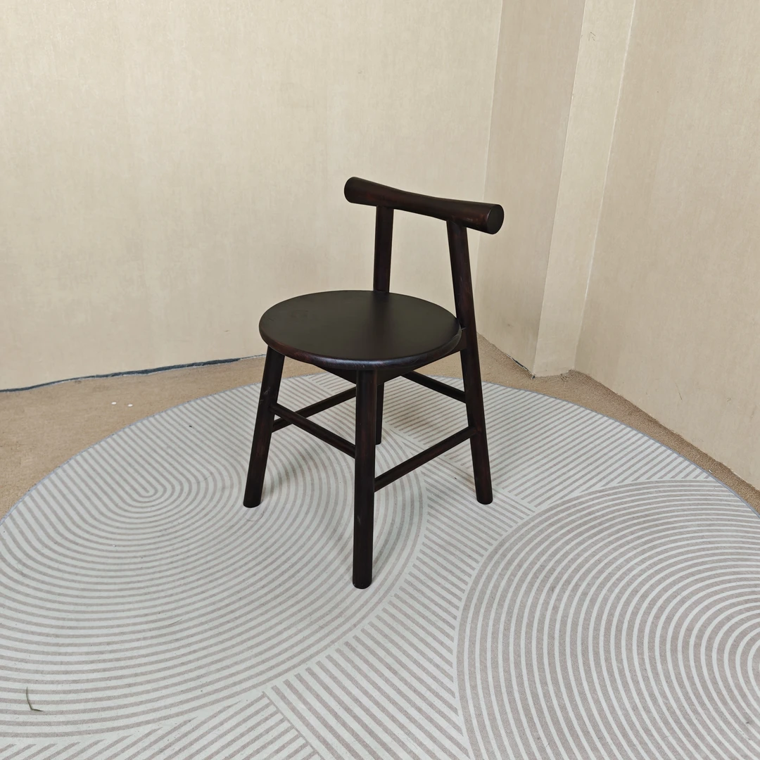 中古蝴蝶椅家用实木餐椅小户型餐厅椅多用吧台椅全实木椅