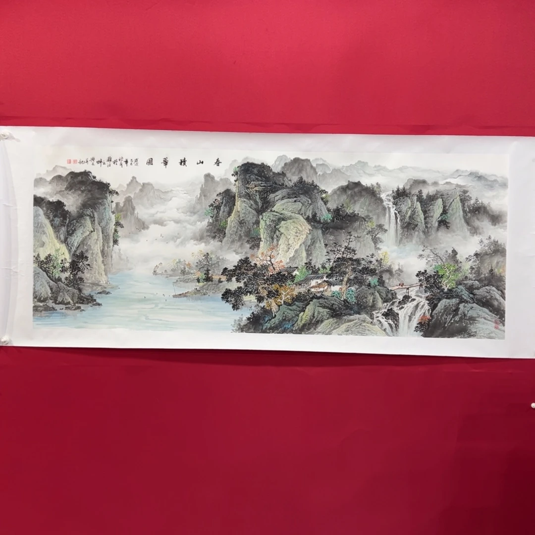 湖***客国画刘老师小六尺作品