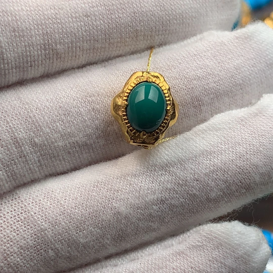 绿松石18K金镶嵌绿松石
