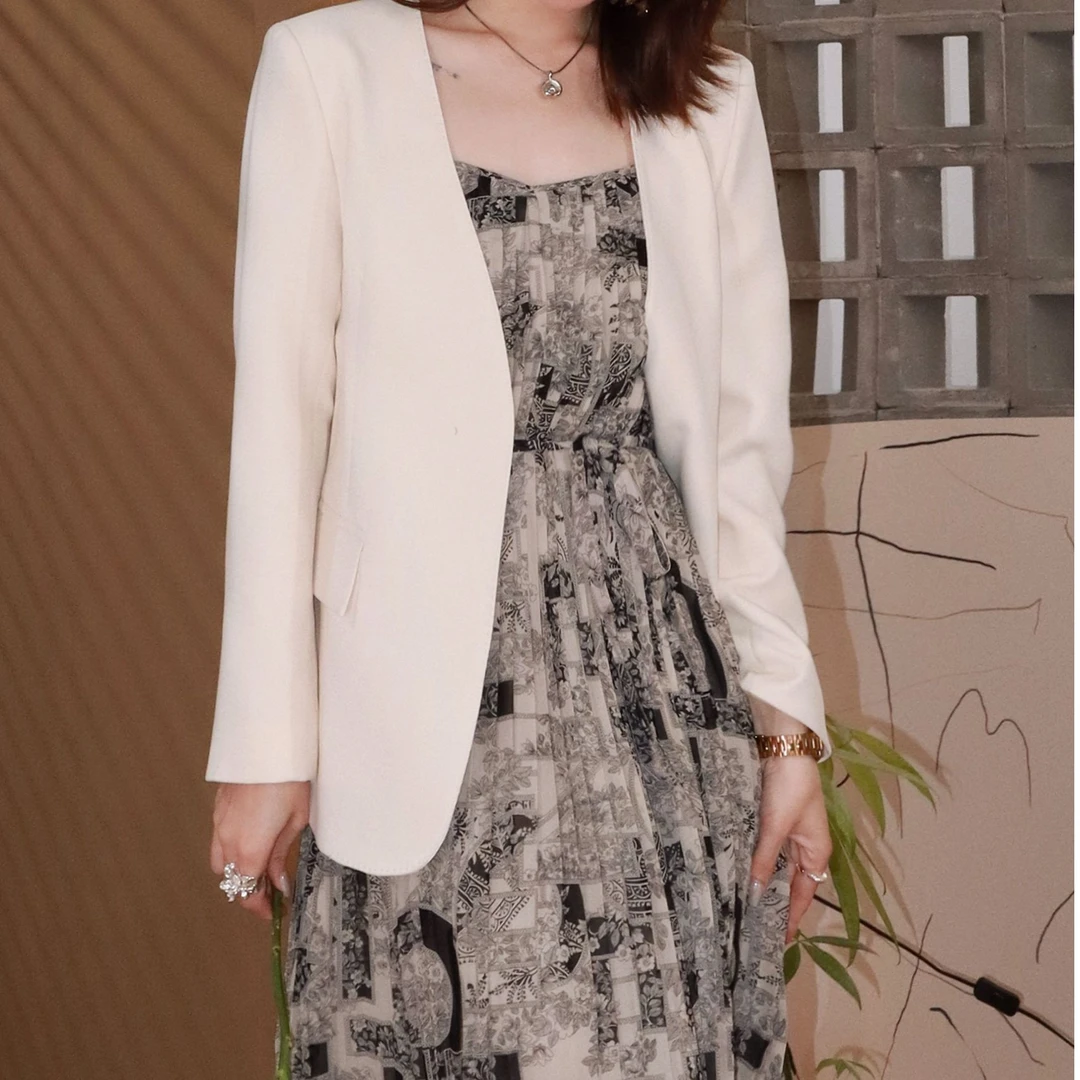 HELA AOMI“罗马裙”无袖桑蚕丝吊带百褶莱赛尔连衣裙CY5AC72406