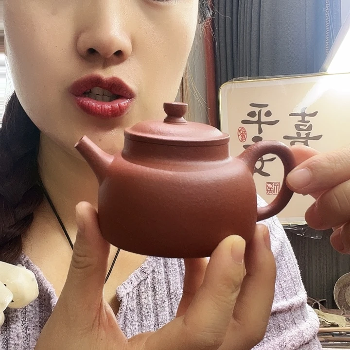 茶壶紫砂大红泥言心160cc