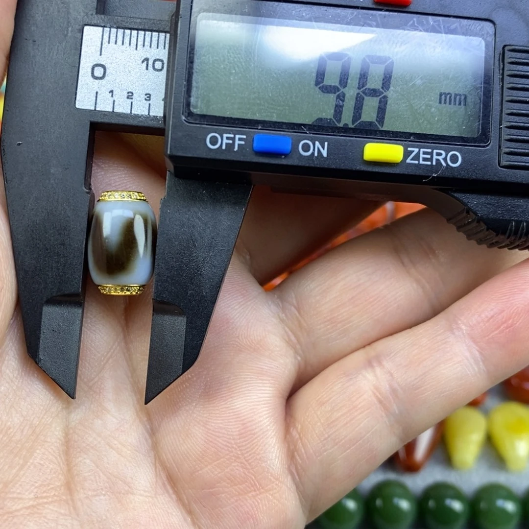 玛瑙/玉髓合金单珠9.8mm