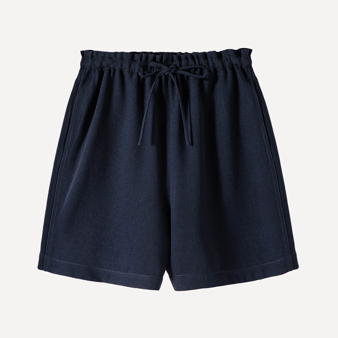 5NKD001【贵姐NICOLE】设计师高端定制时尚松紧腰醋酸短裤