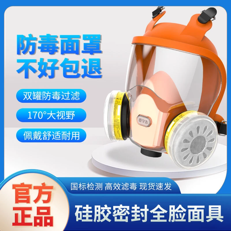 防毒面具全面罩打磨喷漆毒气看守者8024全脸防护专用防尘毒面罩
