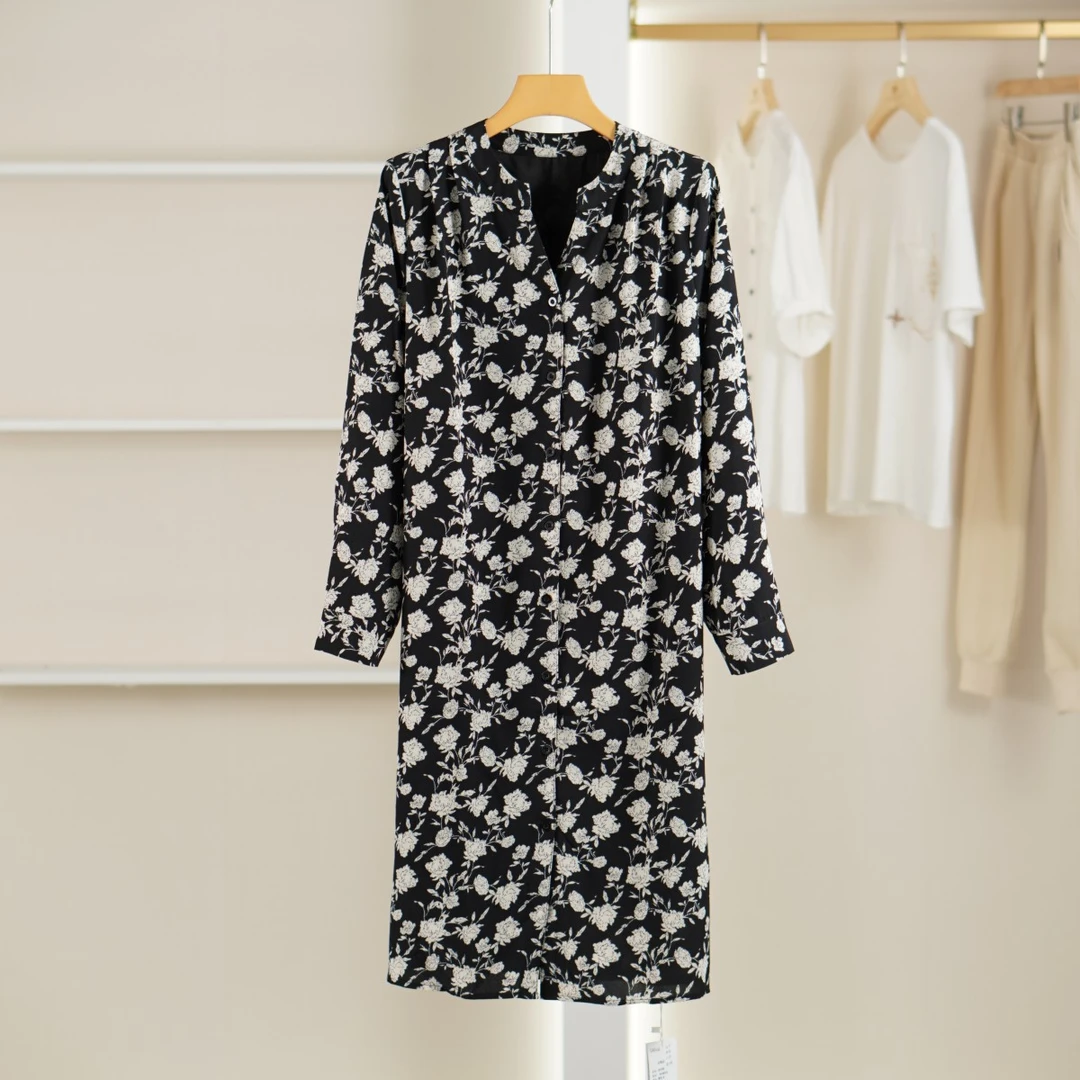 麦迪尚品【千韵】5042061 夏季宽松国风碎花连衣裙品牌撤柜