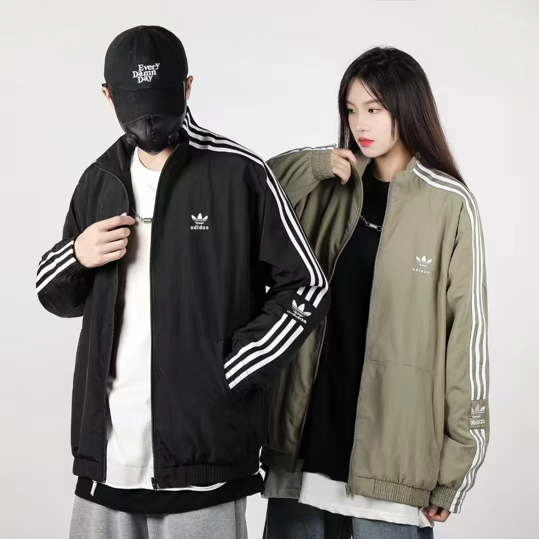 【商场撤柜】反季清仓男女同款立领风衣外套刺绣logo