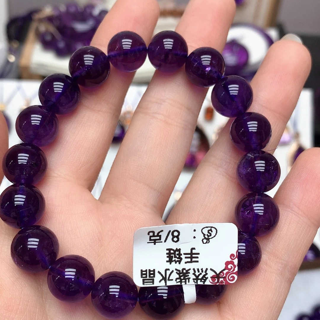 紫晶珠宝半成品未镶嵌乌拉圭手串11m m