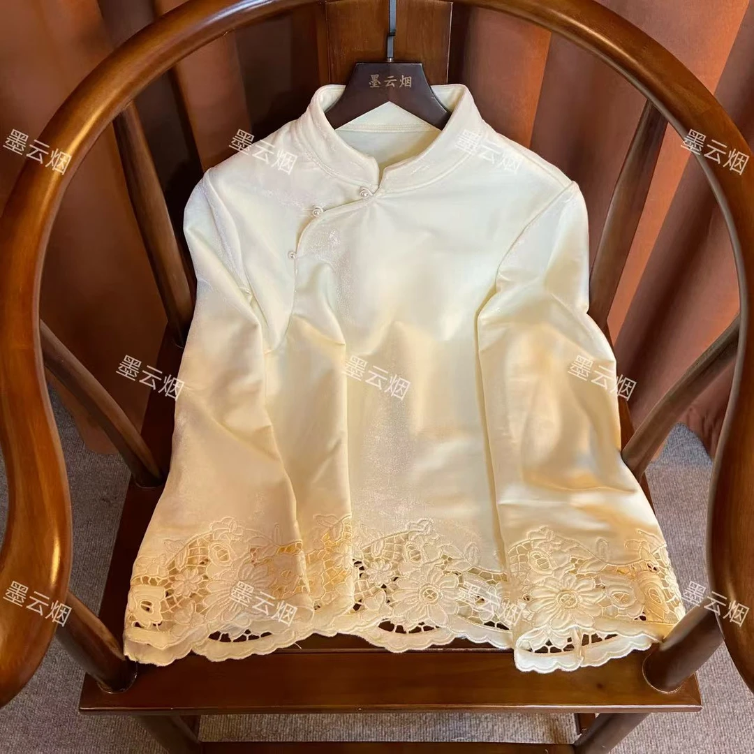 【琼枝】新中式时尚女装秋冬加厚优雅气质百搭上衣打底国风女士穿搭