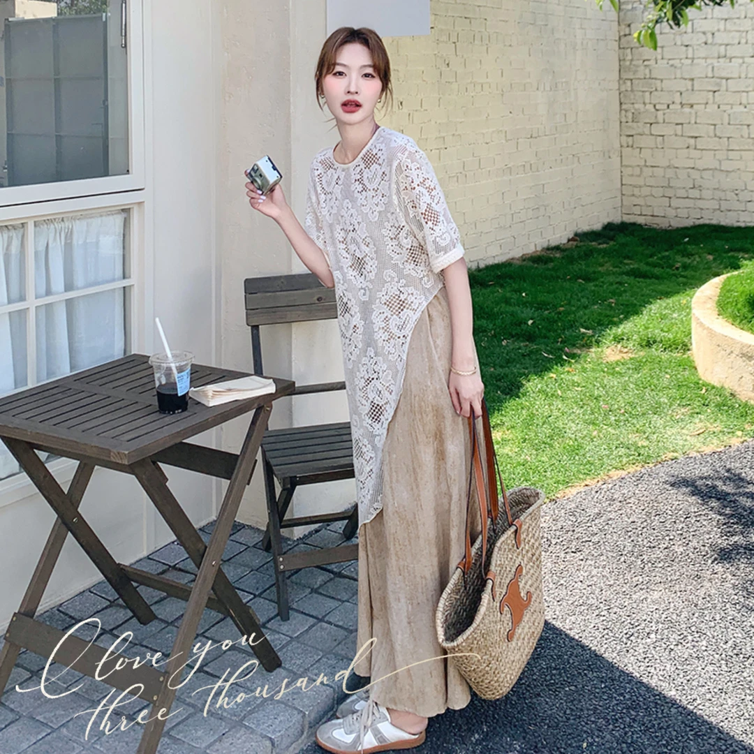 实拍蕾丝罩衫吊带裙套装女2025夏新款法式氛围感浪漫风两件套潮S